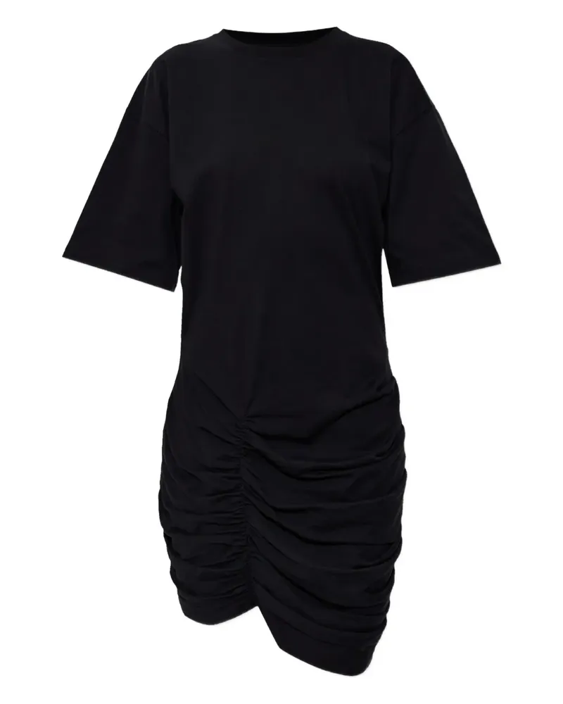 Balmain ruched-detail T-shirt dress - Schwarz Schwarz