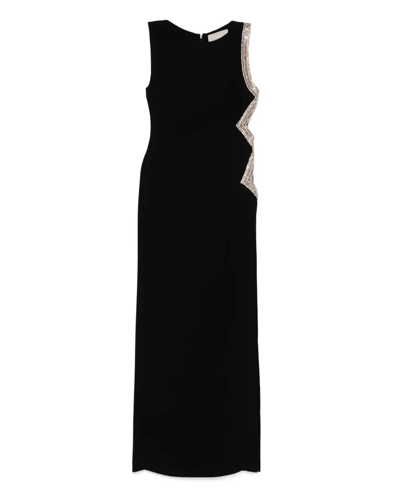 Elie Saab Kleid mit Kristallen - Schwarz Schwarz