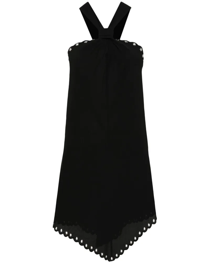 Isabel Marant Tegany Minikleid mit Wellensaum - Schwarz Schwarz