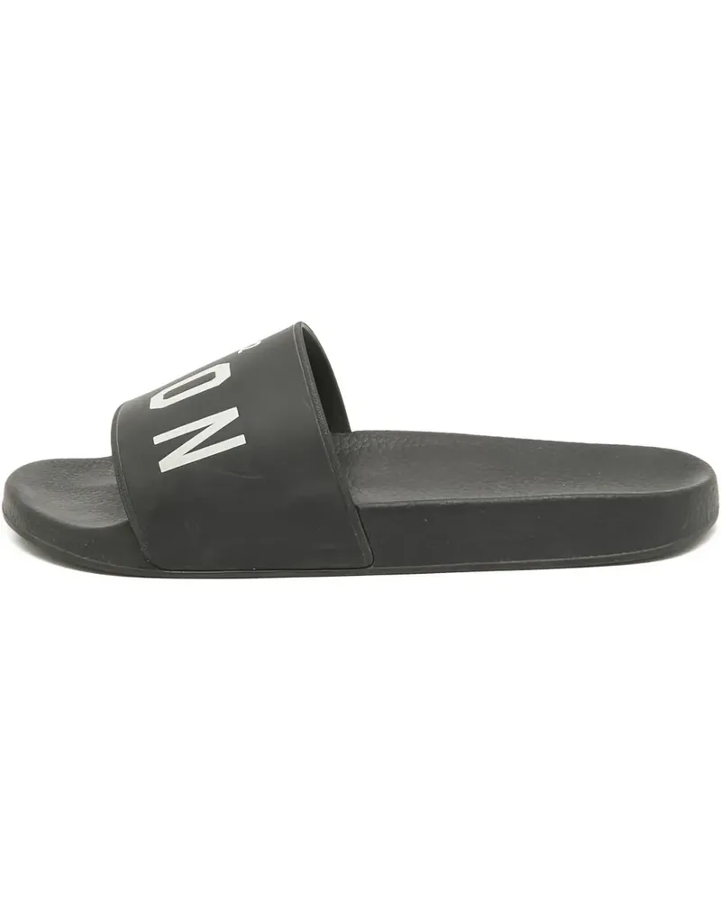 Dsquared2 Pantoletten mit Icon-Print - Schwarz Schwarz