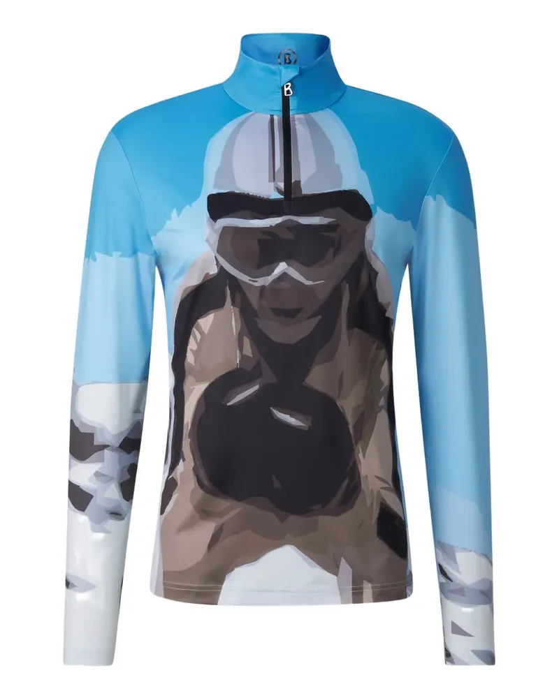 Bogner Verti alpine-print base layer - Blau Blau