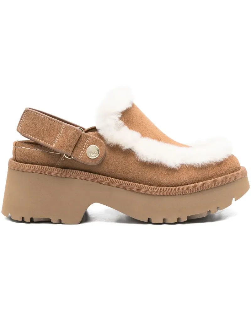 UGG Esmee Pumps mit Pelzbesatz 60mm - Braun Braun