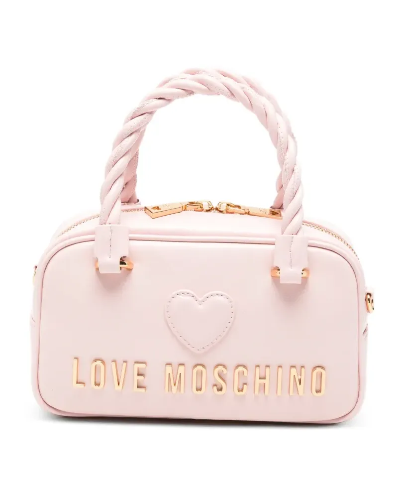 Moschino Shopper mit Herz-Patch - Rosa Rosa
