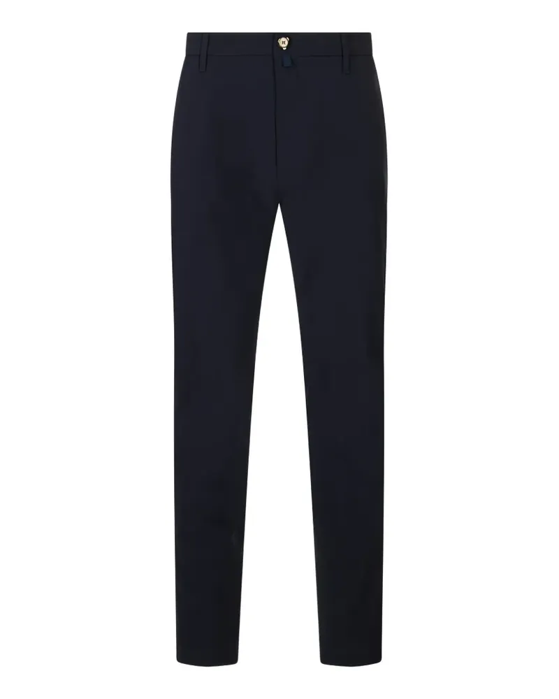 Jacob Cohën Gerade Hose mit Logo-Patch - Blau Blau