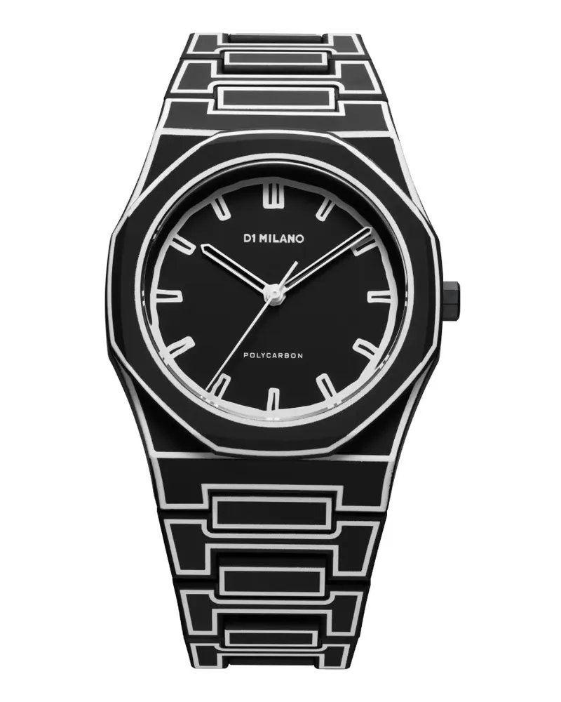 D1 Milano Polycarbon Armbanduhr 40,5mm - Schwarz Schwarz