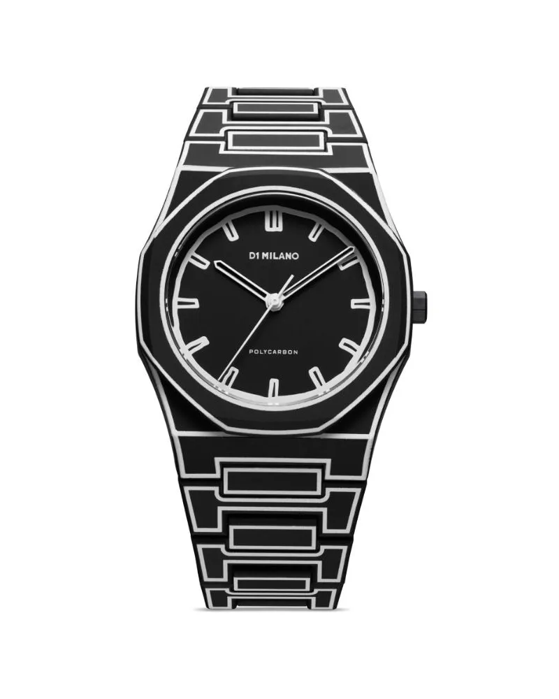 D1 Milano Polycarbon Armbanduhr 40,5mm - Schwarz Schwarz