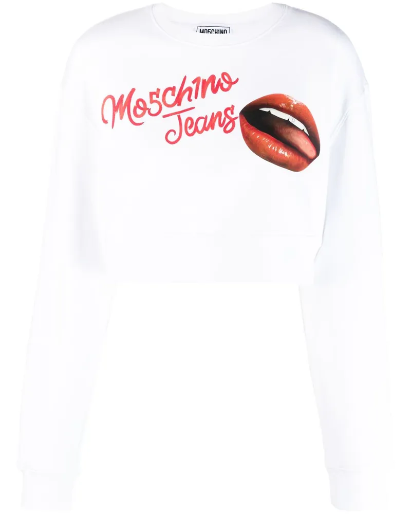 Moschino Sweatshirt mit Logo-Print - Weiß Weiß