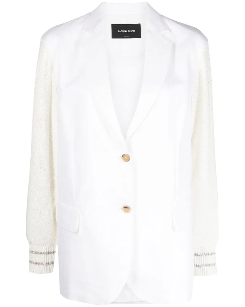 Fabiana Filippi Einreihiger Blazer Weiß