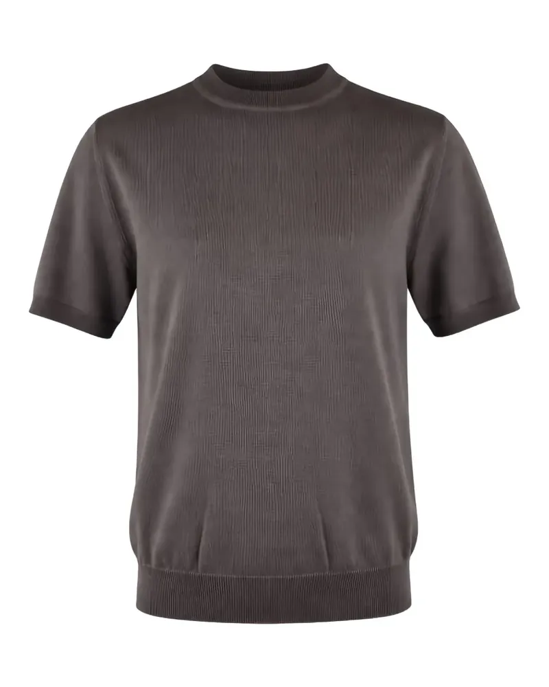 Altea ribbed-trim T-shirt - Braun Braun