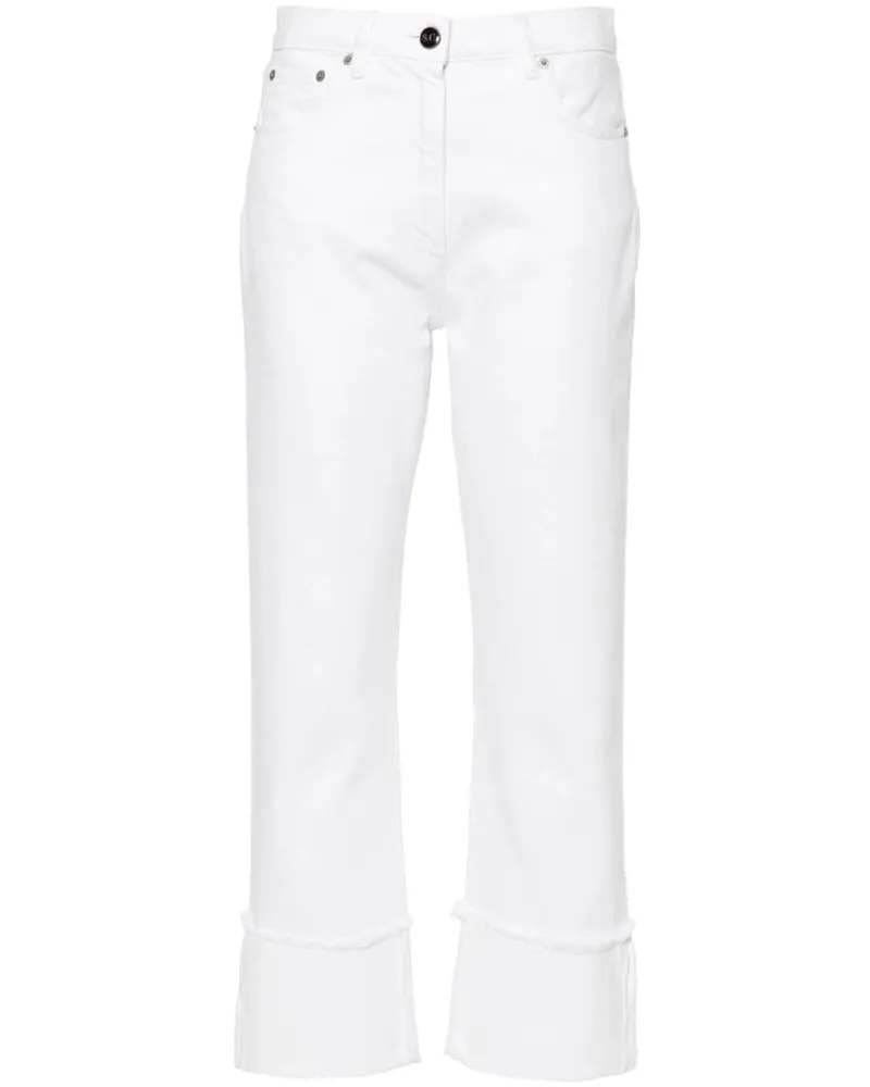 Semicouture Klassische Cropped-Jeans - Weiß Weiß