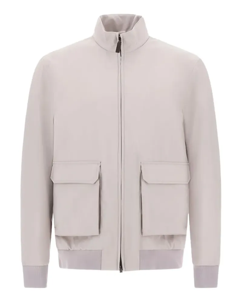 Herno zip-up wool bomber jacket - Nude Nude