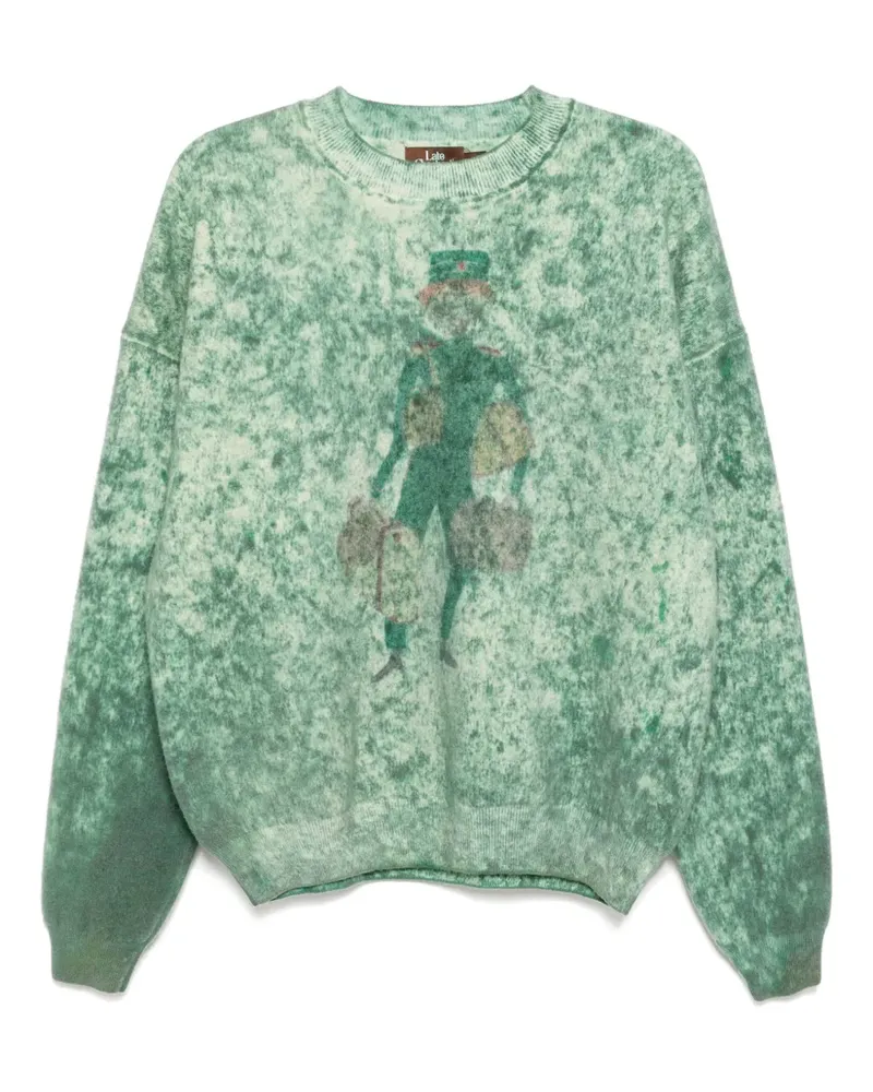Stain Shade Pullover mit grafischem Print - Grün Grün