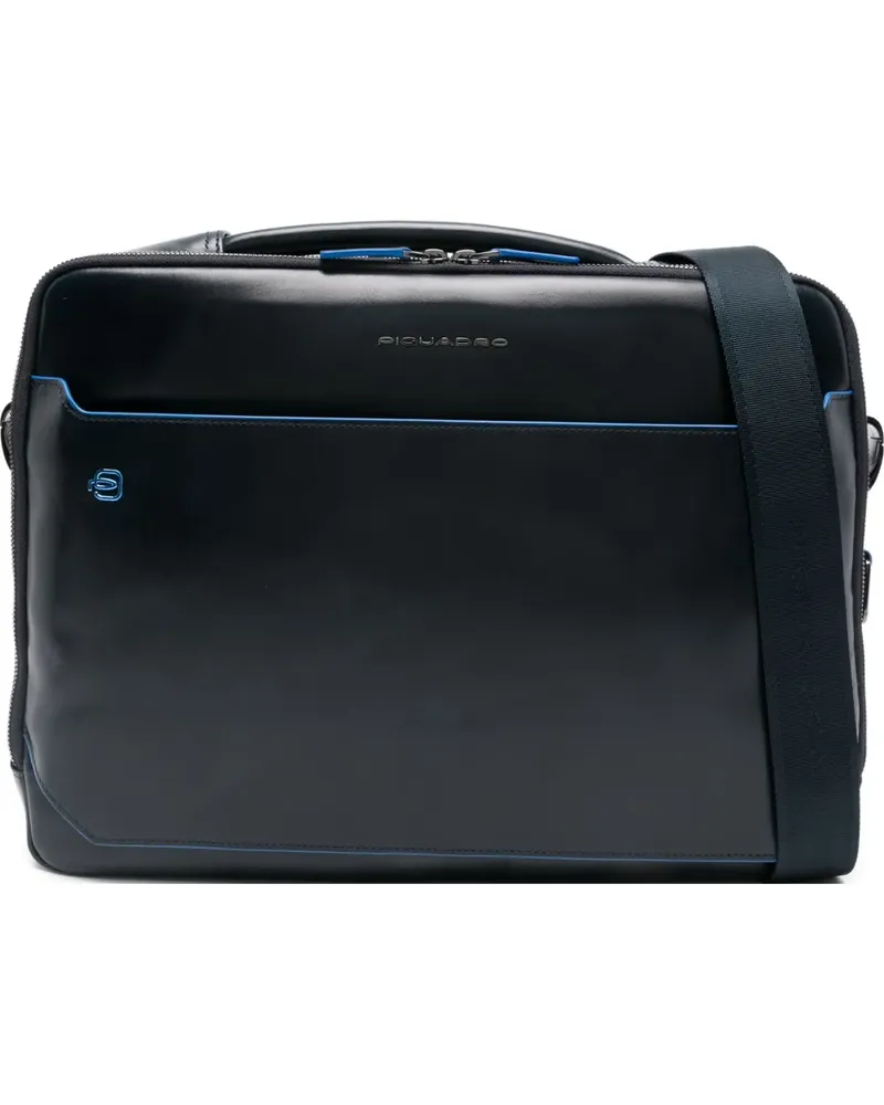 Piquadro Laptoptasche aus Leder - Blau Blau