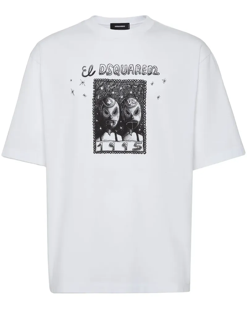Dsquared2 T-Shirt mit grafischem Print - Weiß Weiß