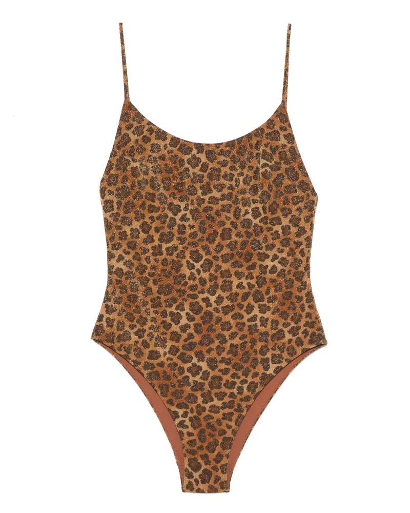 MC2 Saint Barth Badeanzug mit Tier-Print - Braun Braun