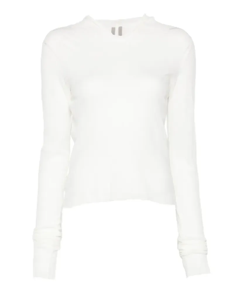 Rick Owens Semi-transparentes Langarmshirt - Weiß Weiß