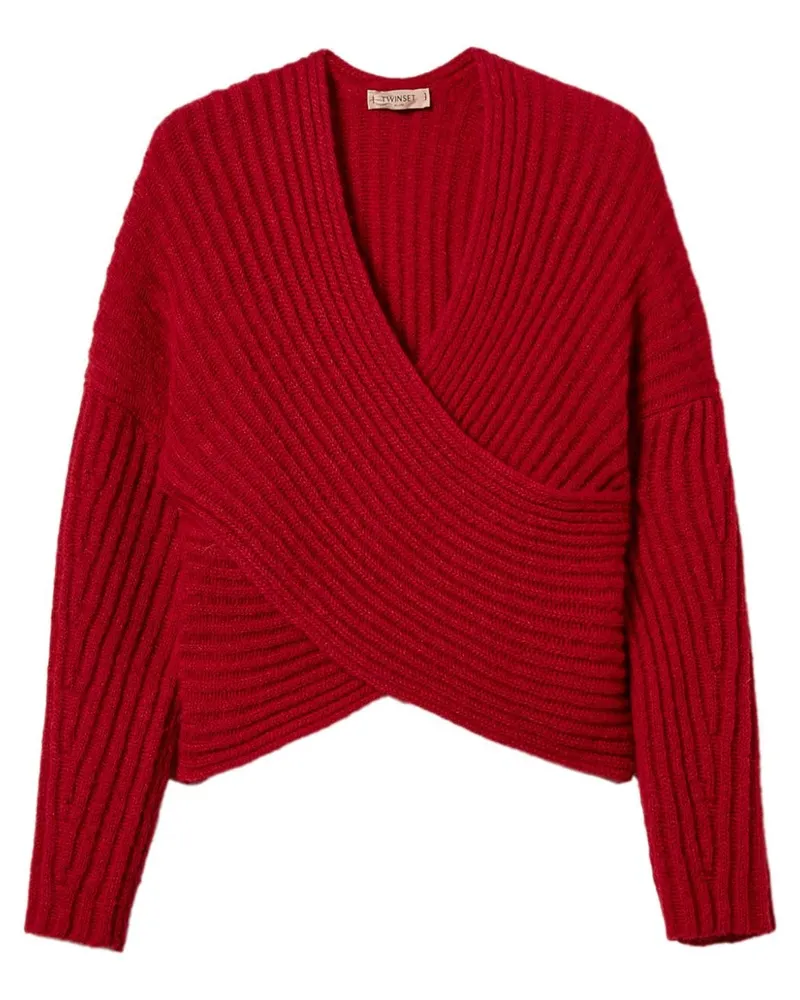 Twin-Set Gerippter Pullover - Rot Rot