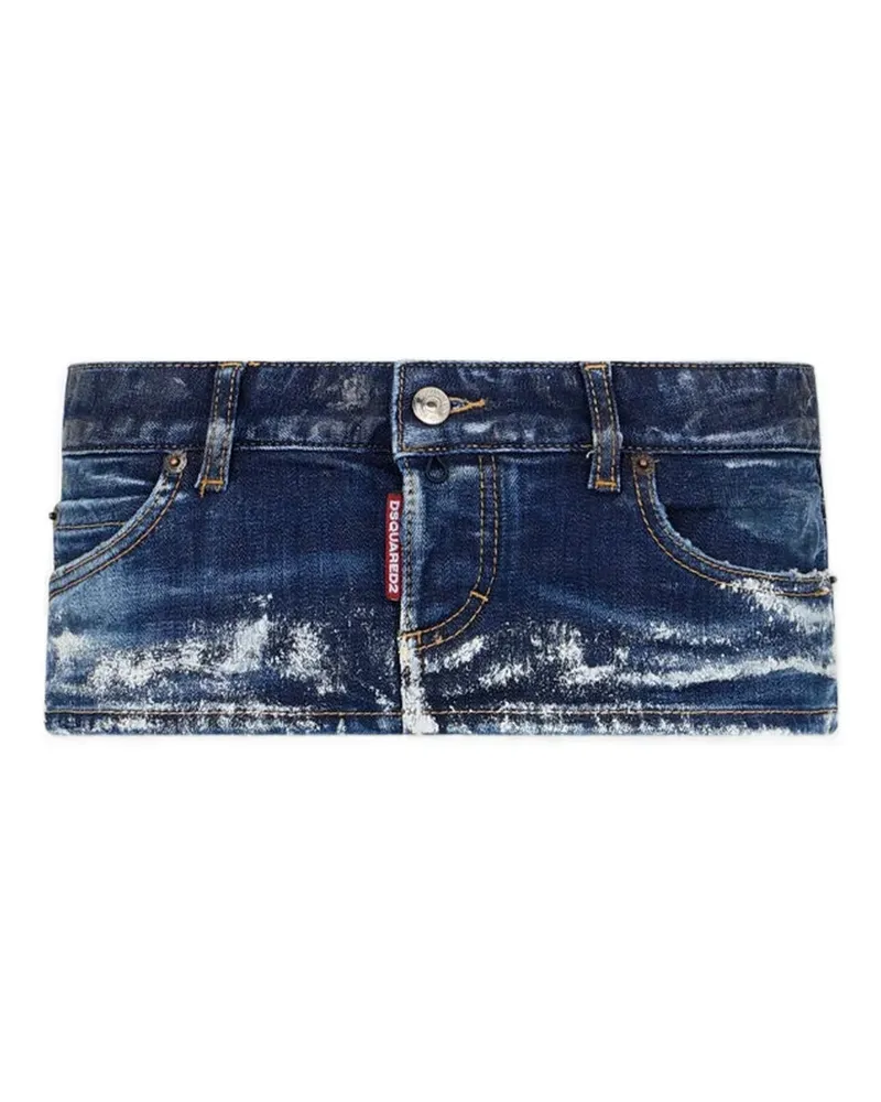 Dsquared2 Let It Snow Jeansrock im Distressed-Look - Blau Blau