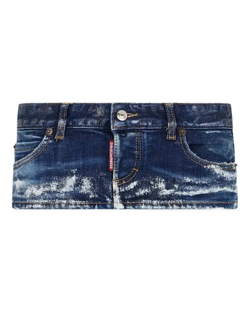 Dsquared2 Let It Snow Jeansrock im Distressed-Look - Blau Blau