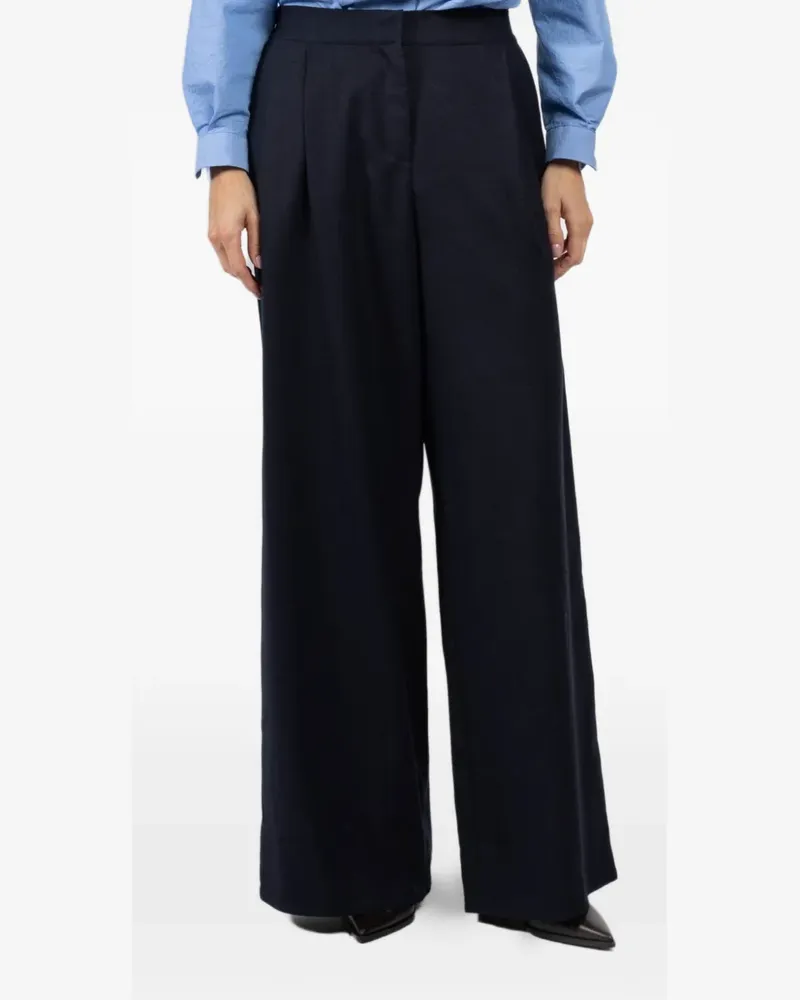 Dušan pleated trousers - Blau Blau