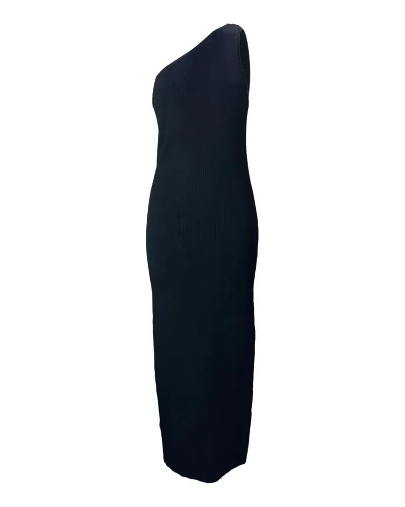 Totême Geripptes Kleid - Schwarz Schwarz