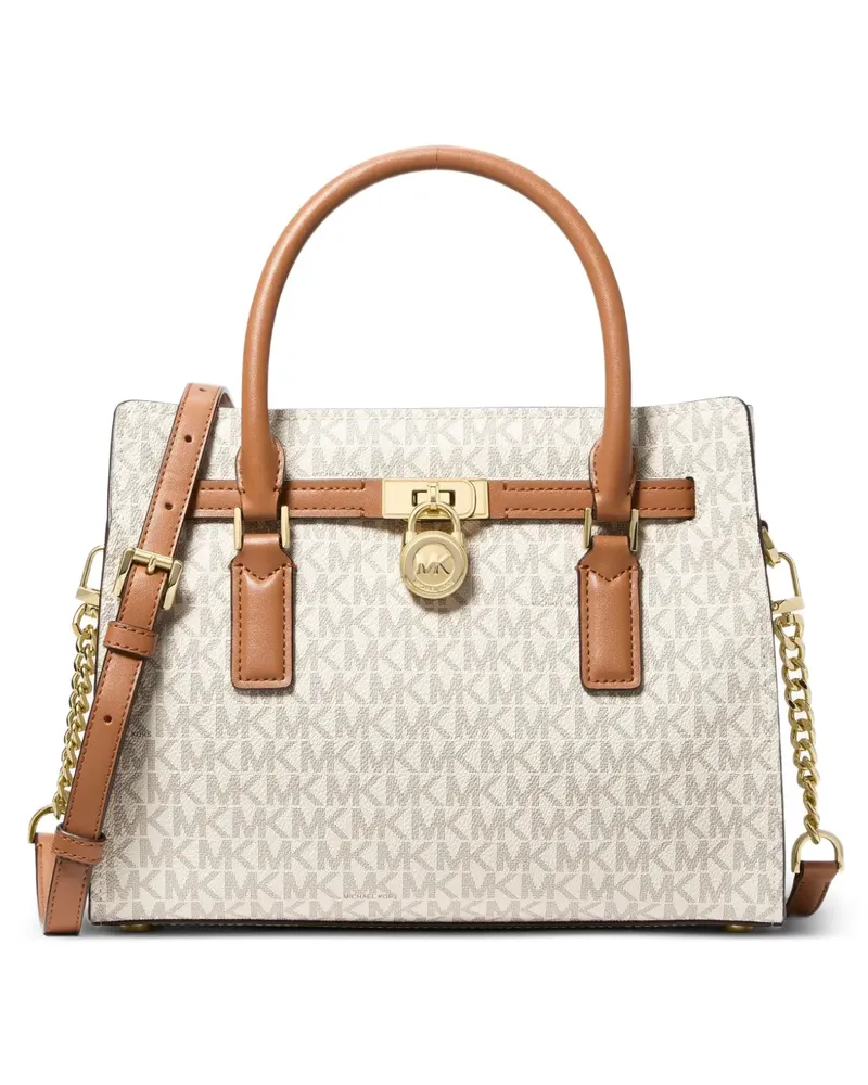 Michael Kors small Hamilton Moderne monogram-print tote bag - Nude Nude