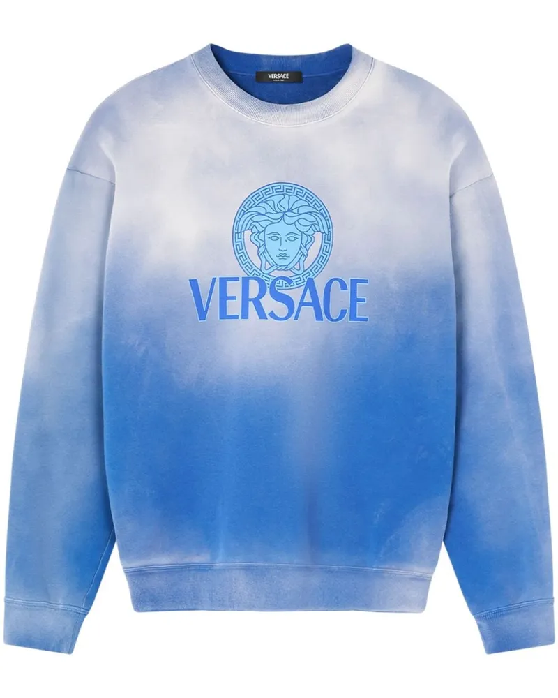 Versace Sweatshirt mit Farbverlauf Blau