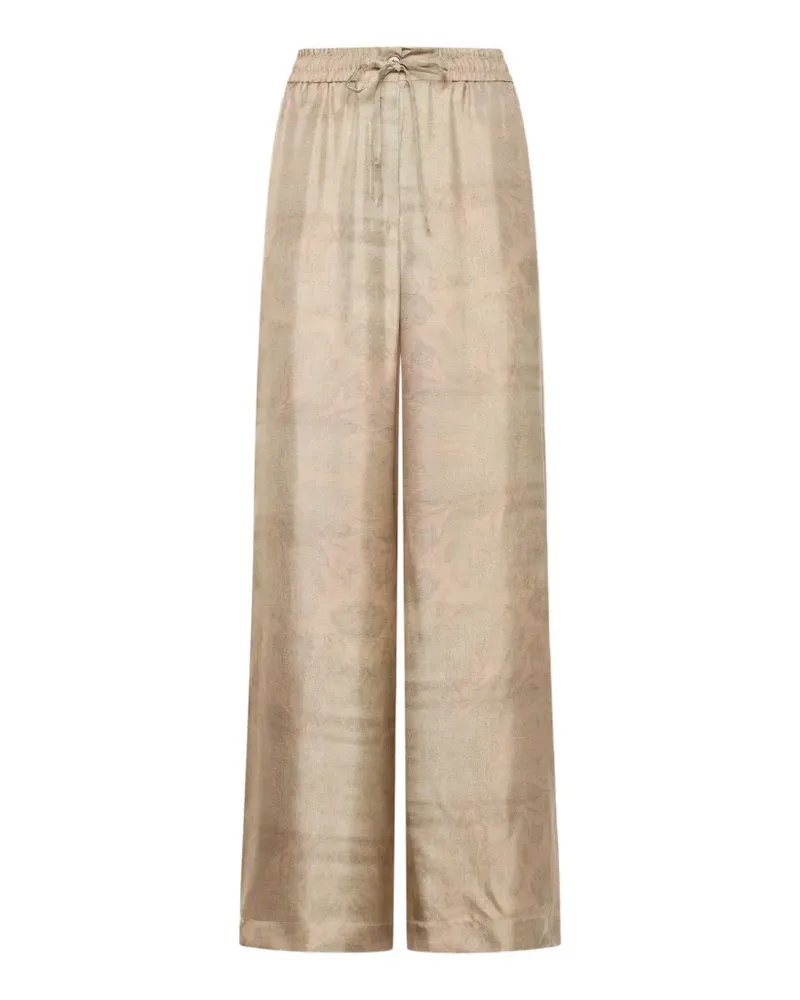 Pierre-Louis Mascia Aloe Palazzohose aus Seide - Nude Nude