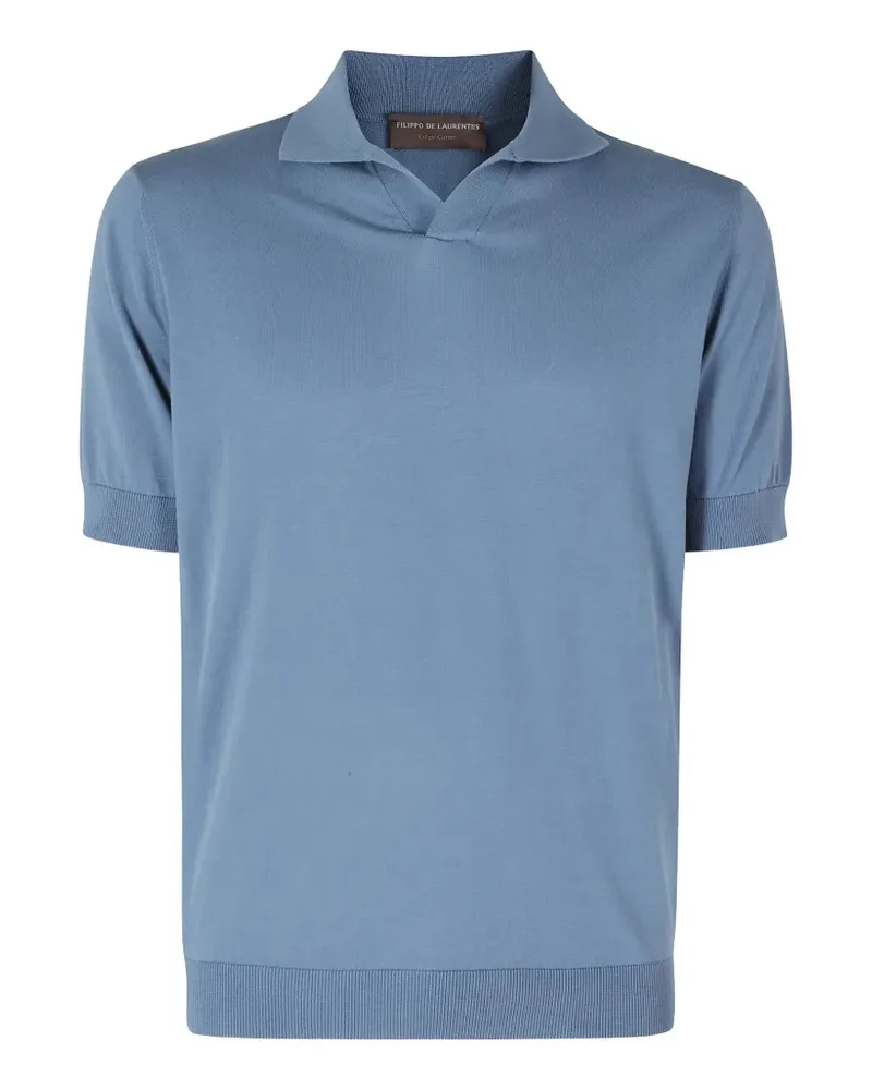 Filippo de Laurentiis Gestricktes Poloshirt - Blau Blau