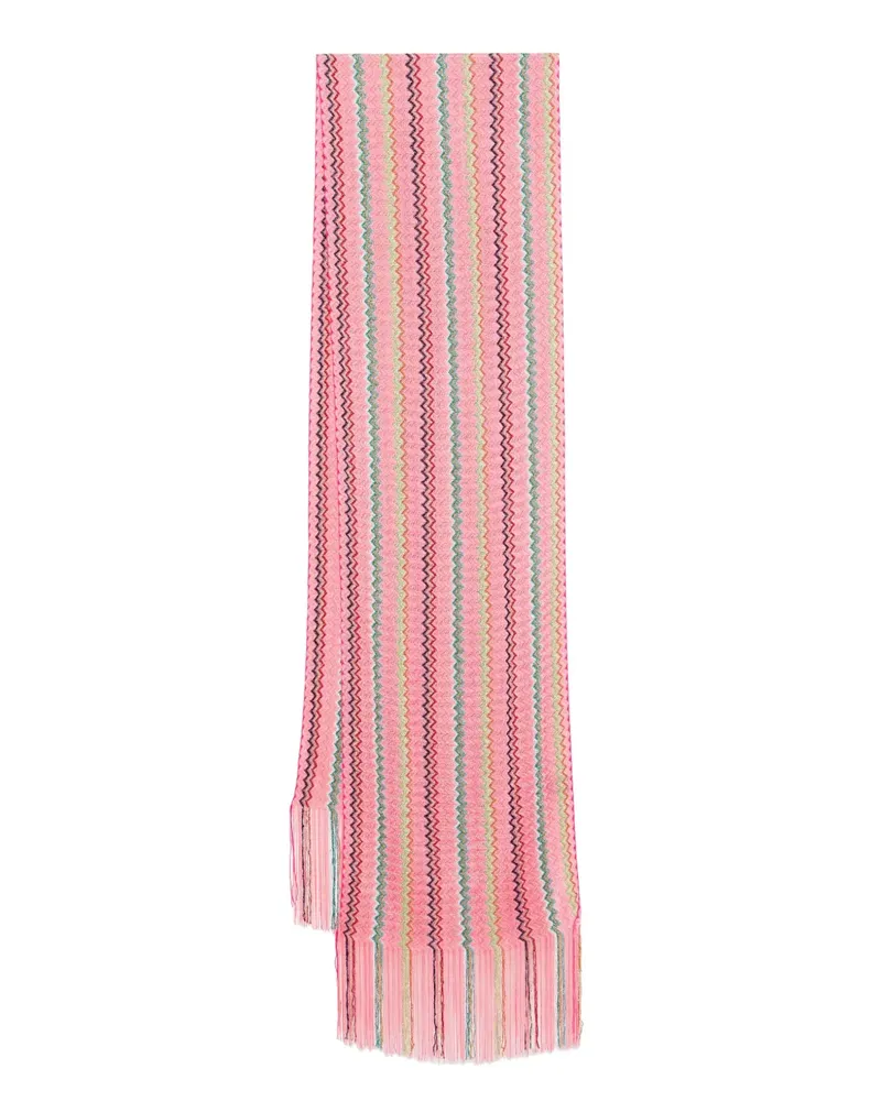 Missoni Schal mit Zickzackmuster - Rosa Rosa