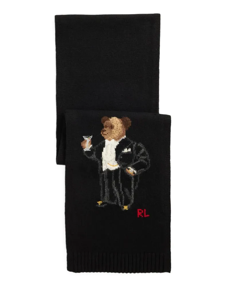 Ralph Lauren Polo Bear Schal aus Wolle - Schwarz Schwarz