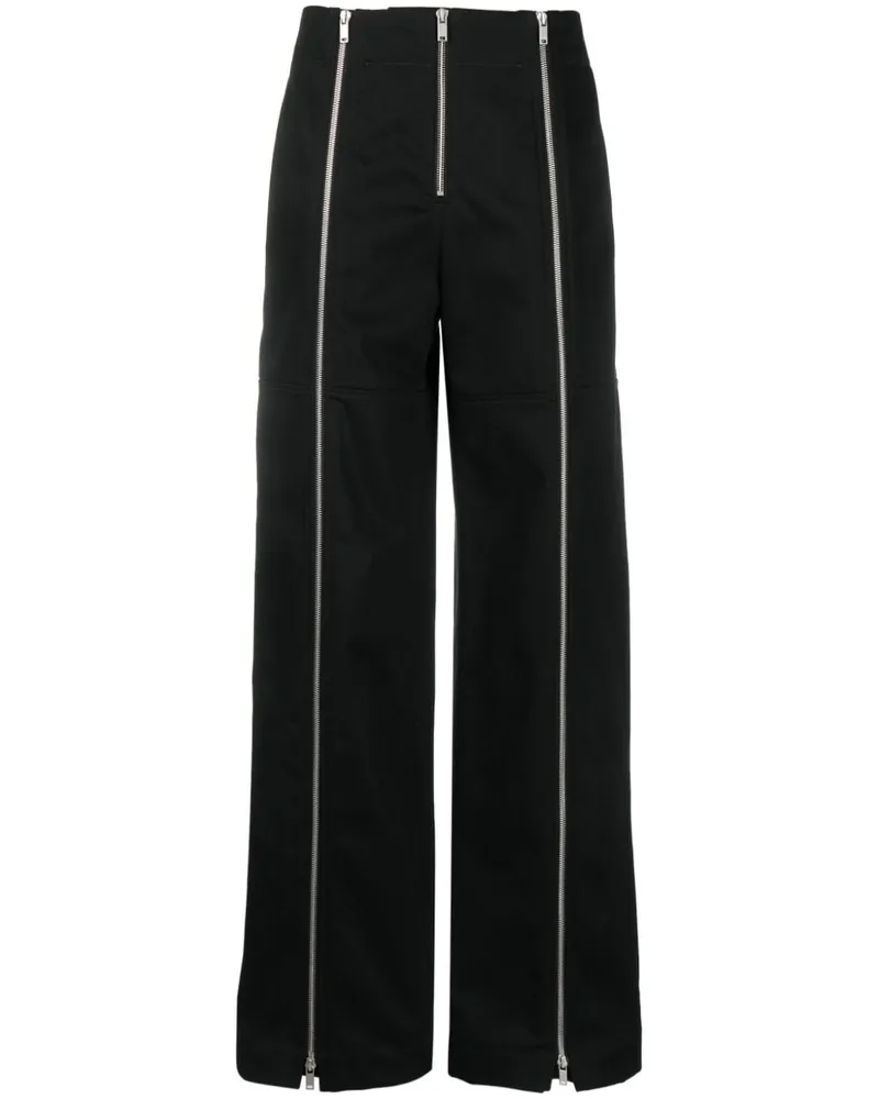 Jil Sander Hose mit weitem Bein - Schwarz Schwarz