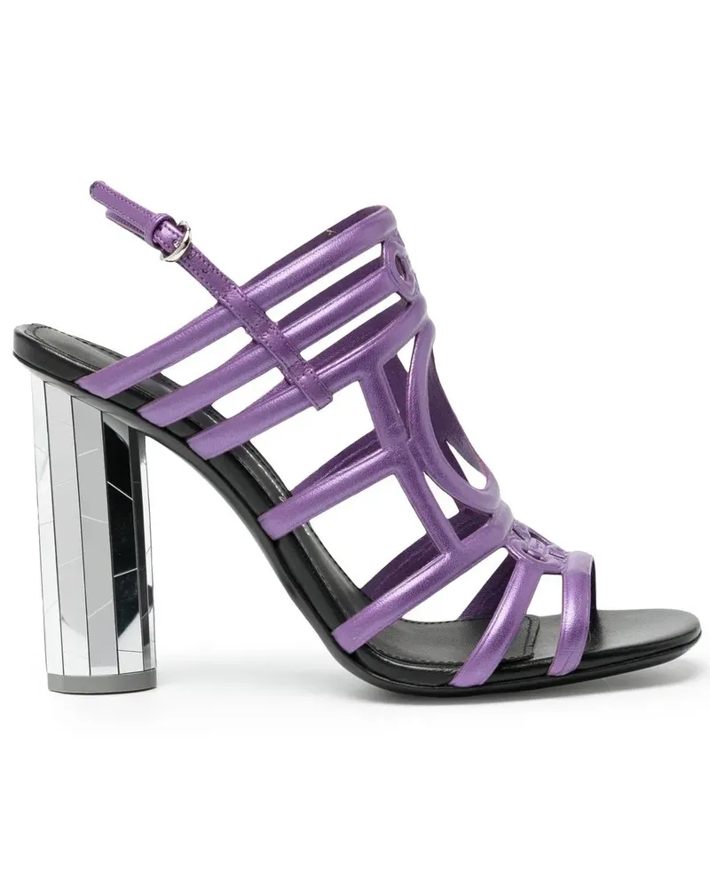 Ferragamo Sandalen mit verspiegeltem Absatz 105mm - Violett Violett