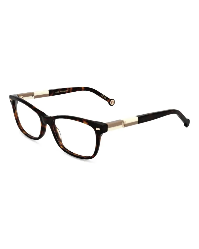Carolina Herrera New York Eckige Brille in Schildpattoptik - Braun Braun