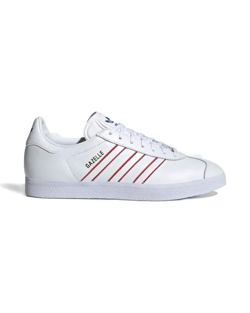 adidas striped gazelle low-top sneakers - Weiß Weiß