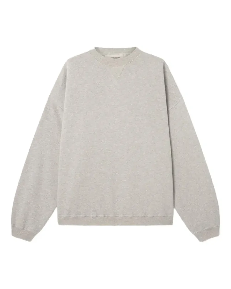Golden Goose sweatshirt in gray melange cotton with logo - Grau Grau