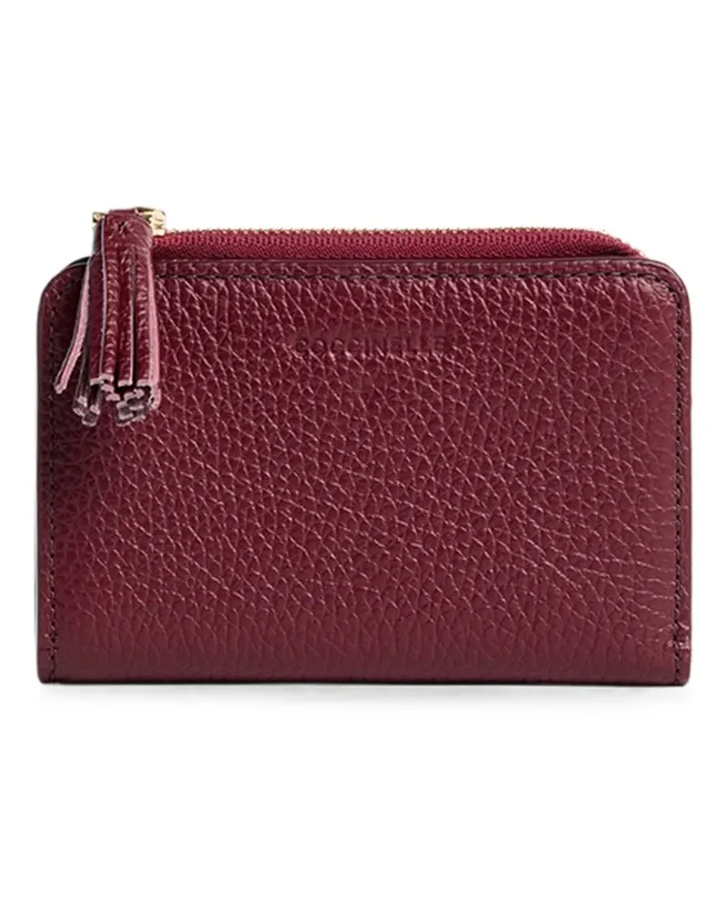 Coccinelle small tassel-detail pebbled-leather wallet - Rot Rot
