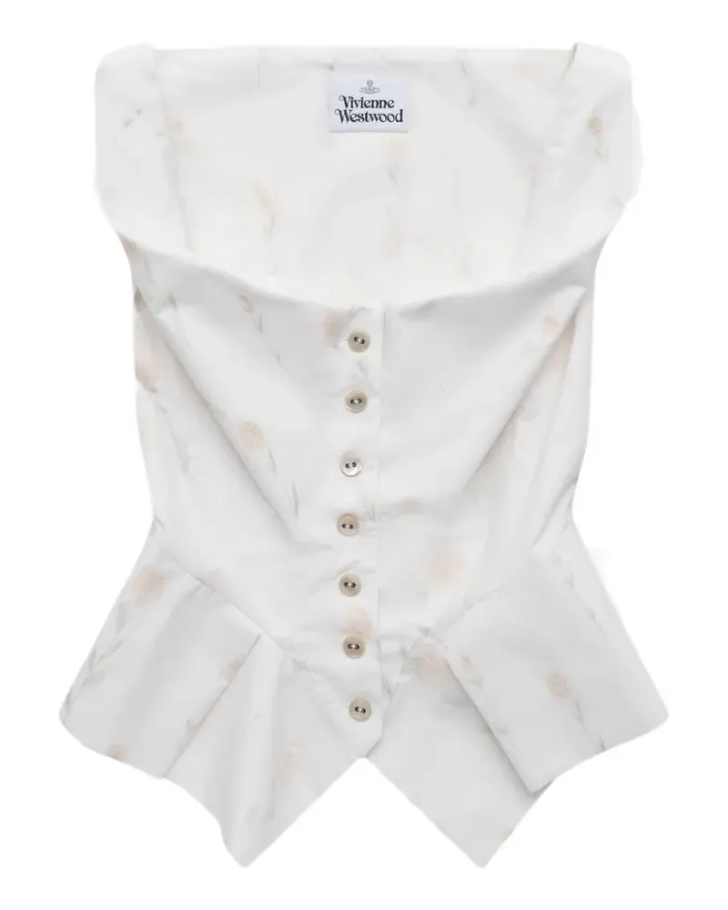 Vivienne Westwood Monday floral-print corset top - Weiß Weiß