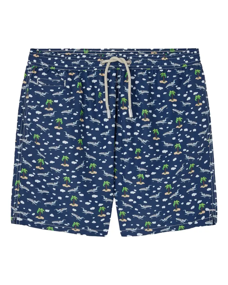 MC2 Saint Barth Badeshorts mit durchgehendem Print - Blau Blau
