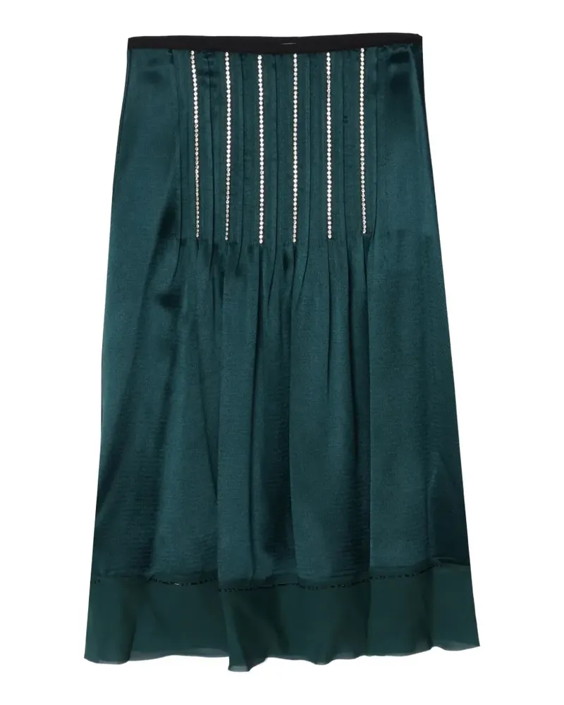 3.1 phillip lim crystal-inlay slip midi skirt - Grün Grün