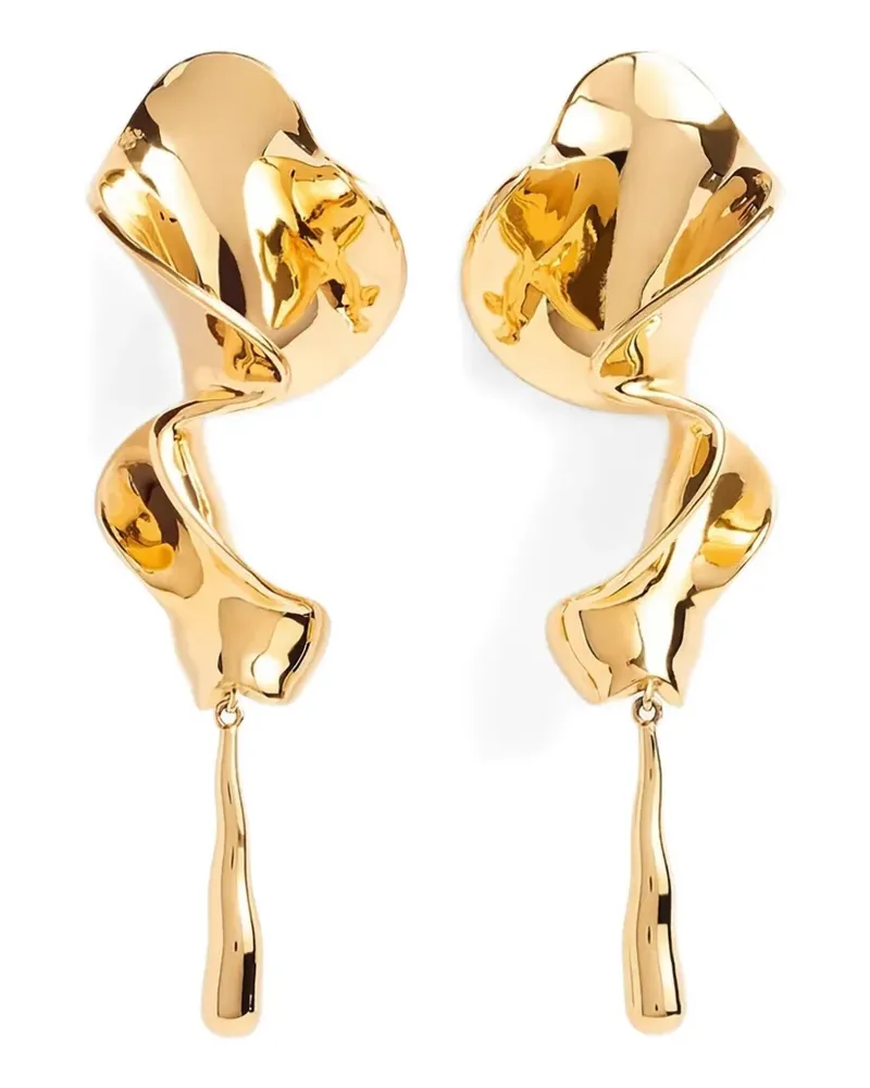 KHAITE Tidal Hängeohrringe - Gold Gold