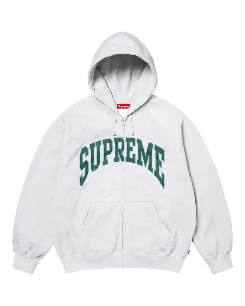 Supreme Being cracked raglan zip-up hoodie - Grau Grau