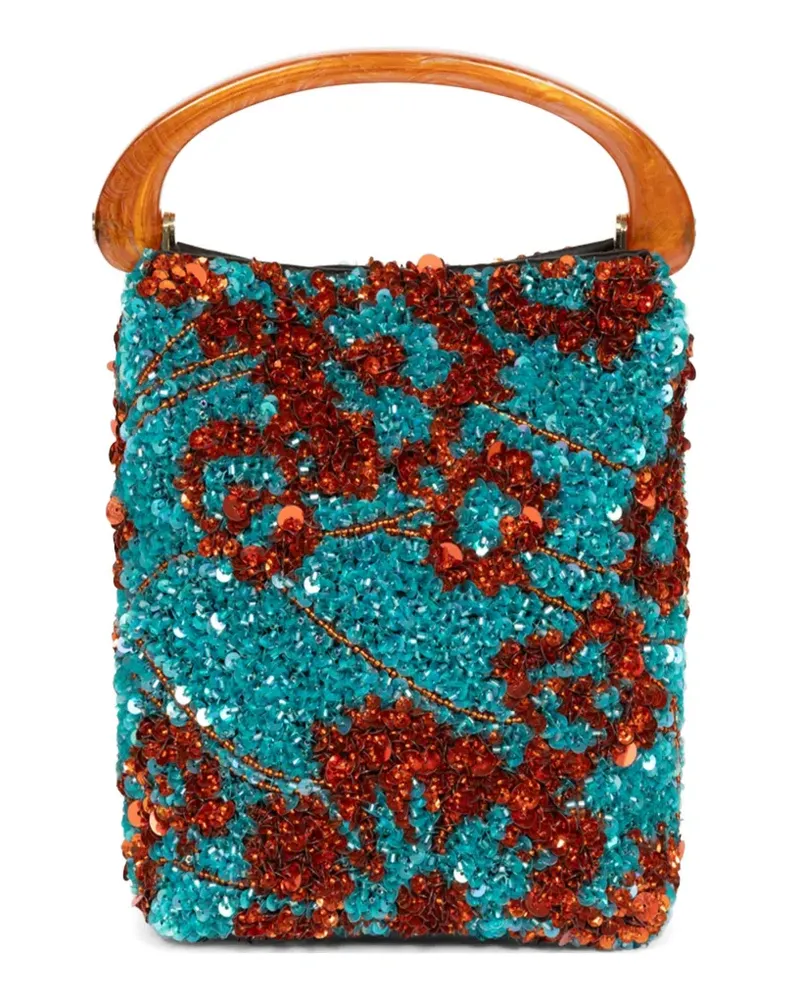 Dries van Noten Verzierte Handtasche - Blau Blau