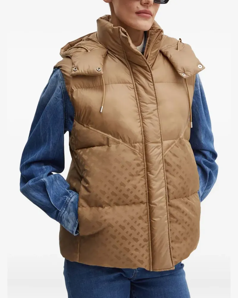 HUGO BOSS hooded quilted gilet - Nude Nude