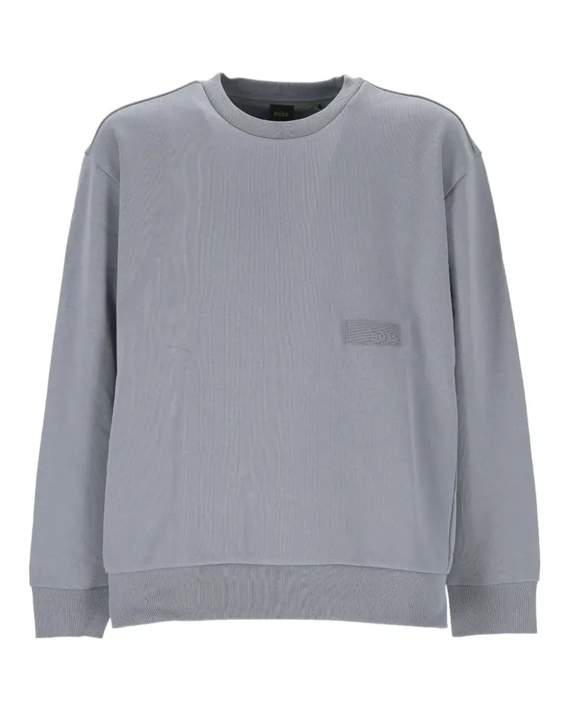 HUGO BOSS Pullover mit Logo-Patch - Grau Grau