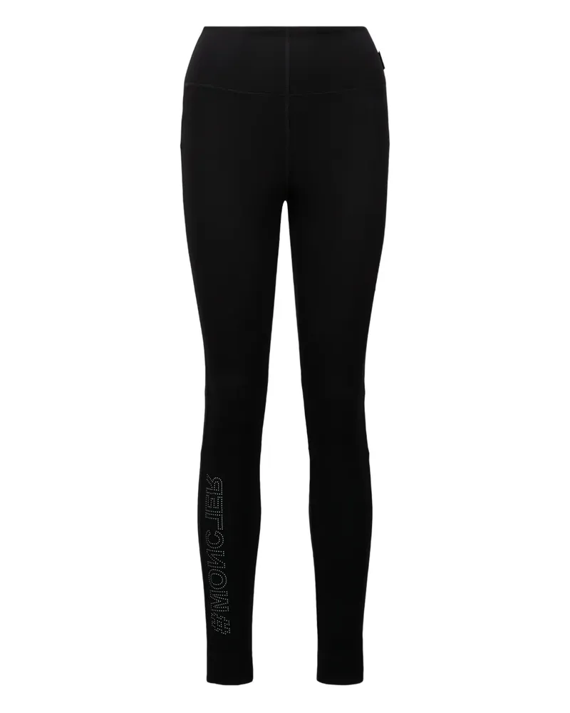Moncler Leggings mit Logo - Schwarz Schwarz