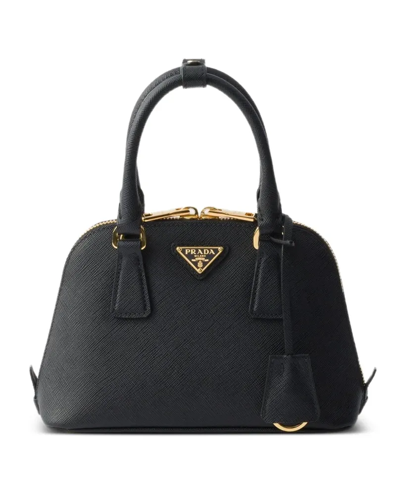 Prada Promenade Mini-Tasche aus Saffiano-Leder - Schwarz Schwarz