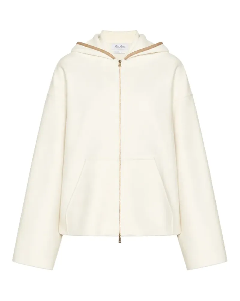 Max Mara MXMPETALI Kapuzenjacke mit Kontrastbesatz mit Reißverschluss - Nude Nude