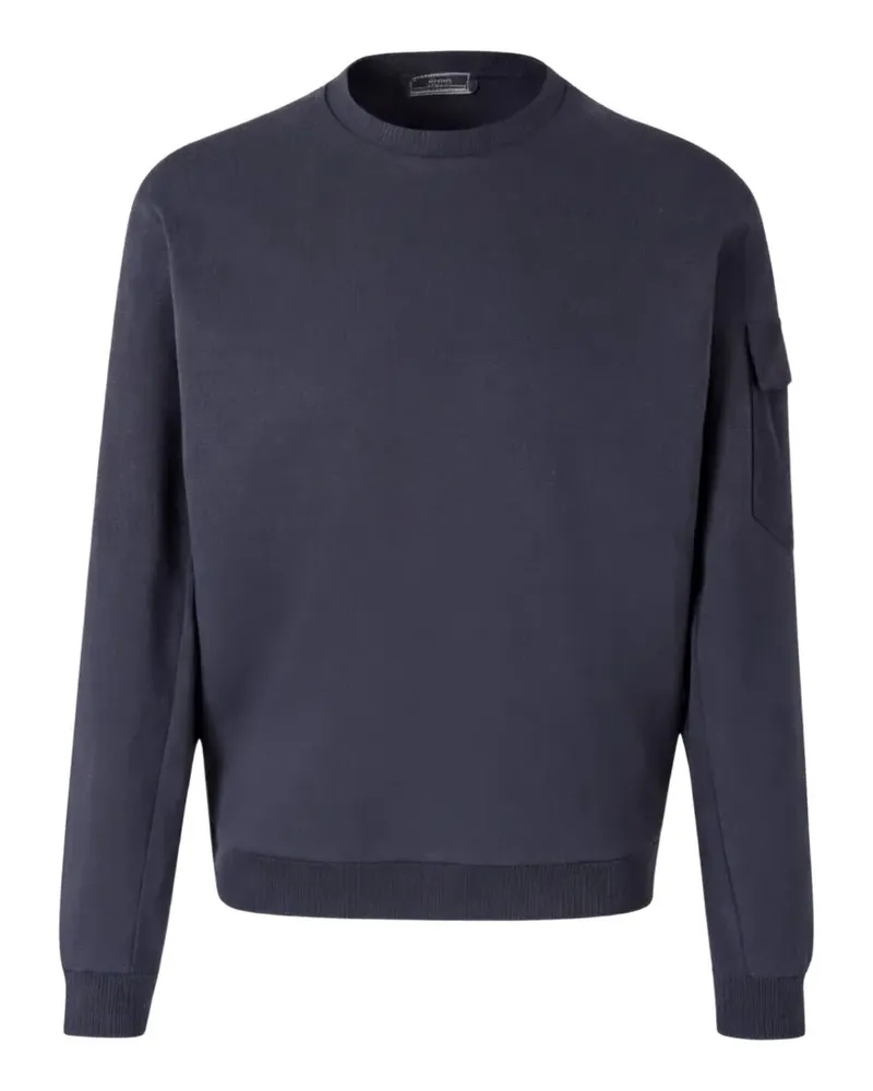 Herno Sweatshirt mit Klappentasche - Blau Blau