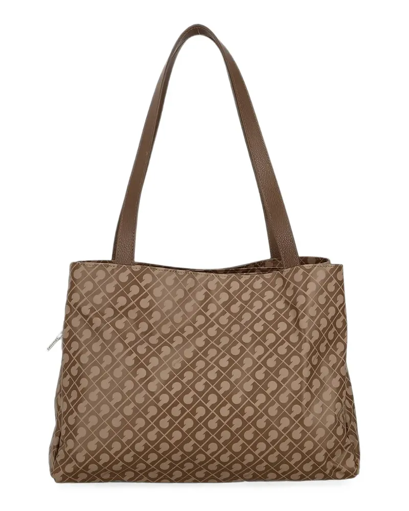 Gherardini medium monogram-pattern tote bag - Braun Braun